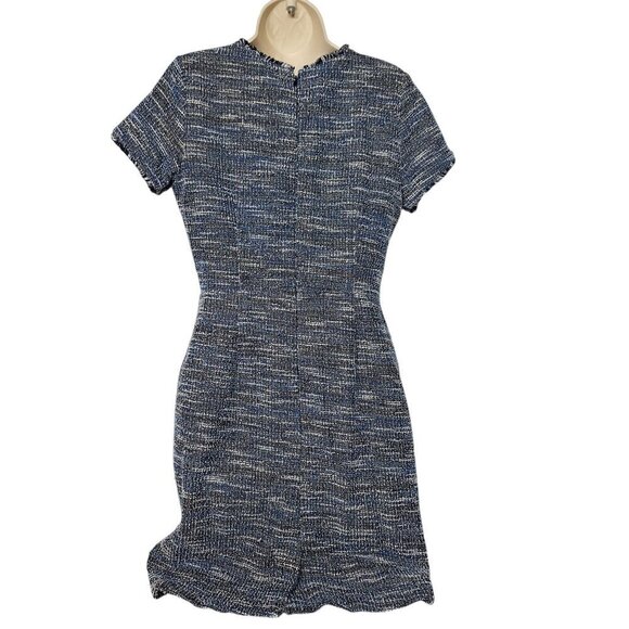 Loft Tweed Sheath Dress Women's Size 6 Blue - Picture 2 of 4